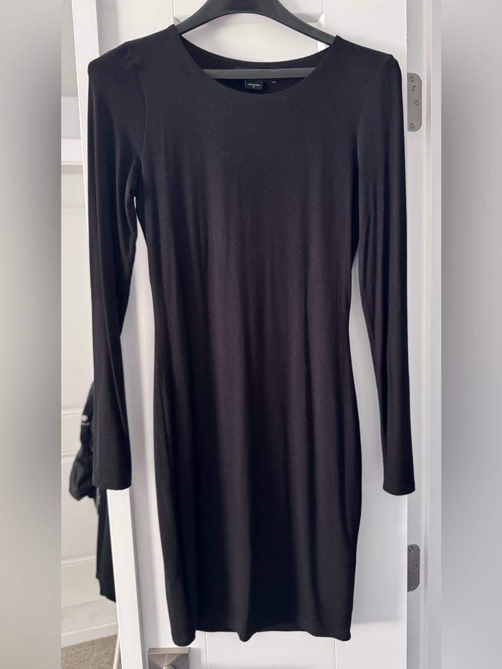 Marciano Black Long-Sleeve Sheath Dress
